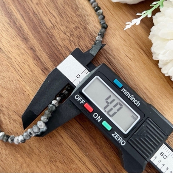 Black Tourmaline Moonstone Bead Necklace 18” Handmade Boho Southwest Style New - Picture 4 of 5